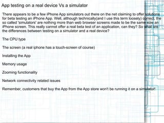 iOS Application Testing | PPT