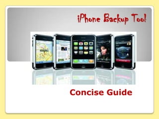 iPhone Backup Tool          Concise Guide 