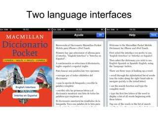 Two language interfaces 