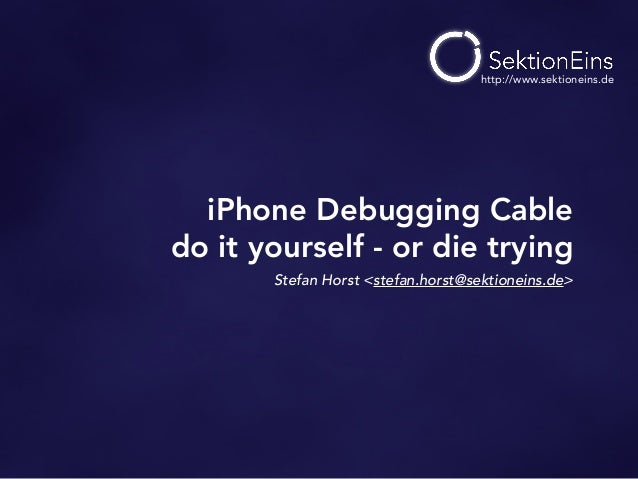 [ HOW TO ] Create iPhone Debugging Cable - GSM-Forum