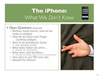 iPhoneDevCamp Keynote