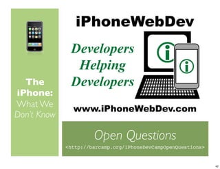 iPhoneDevCamp Keynote