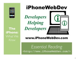 iPhoneDevCamp Keynote