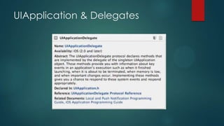 UIApplication & Delegates
 