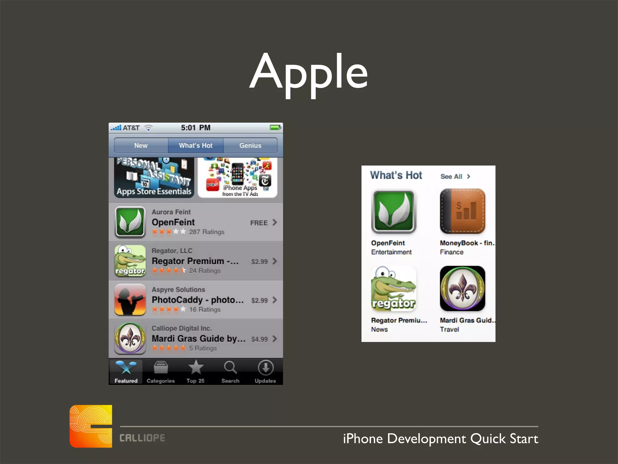 Apple




   iPhone Development Quick Start
 