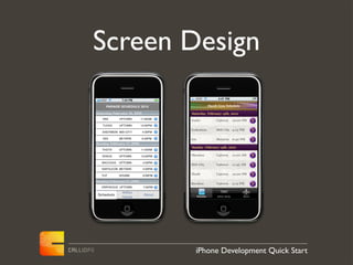 Screen Design
     PARADE SCHEDULE 2010

Saturday, February 16, 2009
   IRIS      UPTOWN         11:00AM

   TUCKS     UPTOWN         12:00PM

   ENDYMION MID-CITY          4:30PM

   ISIS      METARIE          6:30PM
Sunday, February 17, 2009
   THOTH     UPTOWN         11:00AM

   VENUS     UPTOWN         12:00PM

   BACCHUS   UPTOWN           4:00PM

   NAPOLEON METARIE           4:00PM

   TUT       HOUMA            6:00PM

Sunday, February 17, 2009
   ORPHEOUS UPTOWN            7:00PM

               Arthur
Schedule                       About
               Hardy




                                       iPhone Development Quick Start
 