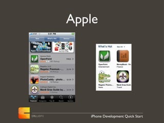 Apple




   iPhone Development Quick Start
 