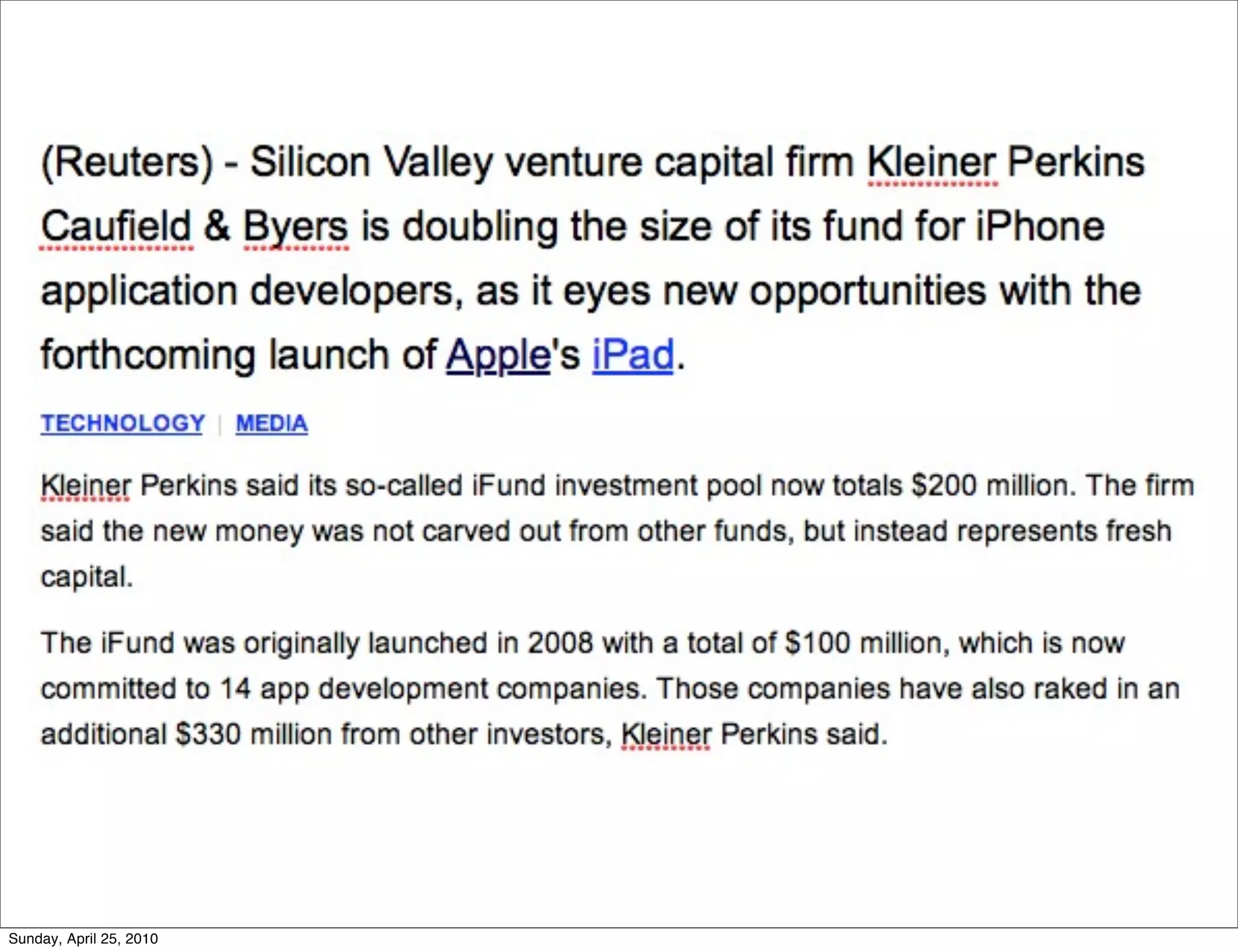 Sunday, April 25, 2010
 