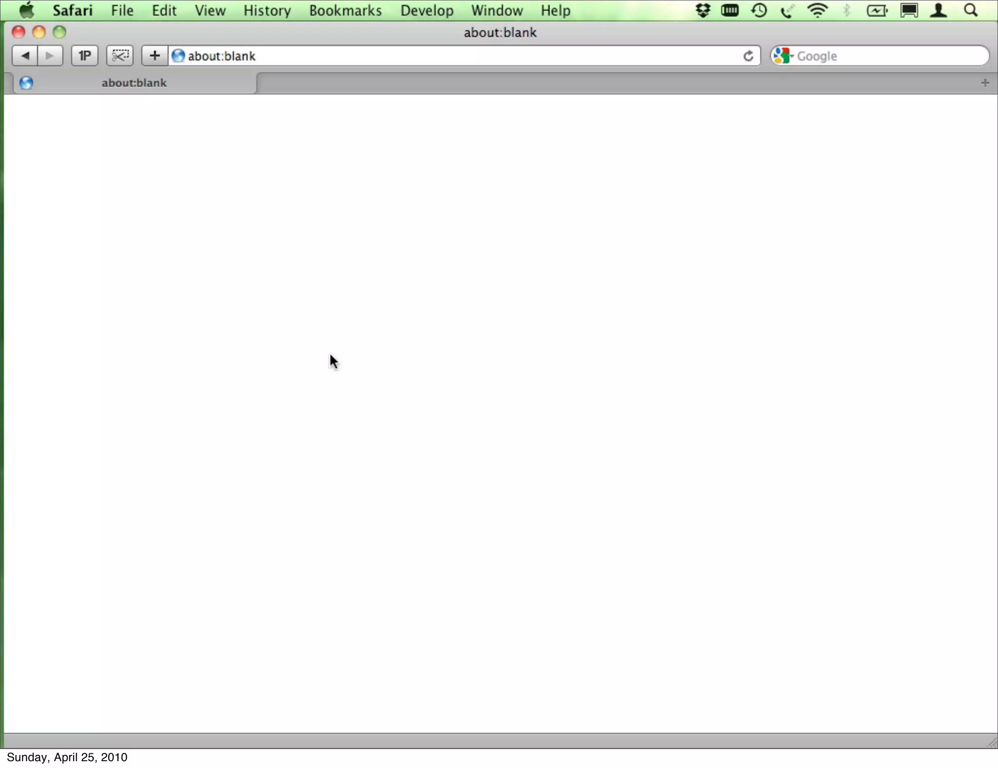 Sunday, April 25, 2010
 