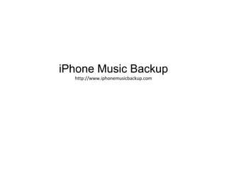 iPhone Music Backup
http://www.iphonemusicbackup.com
 