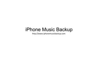 iPhone Music Backup
http://www.iphonemusicbackup.com
 