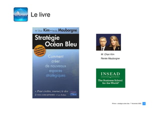 Le livre




           W. Chan Kim
           Renée Mauborgne




                    iPhone > stratégie océan bleu   Novembre 2009   10
                                                                    10
 
