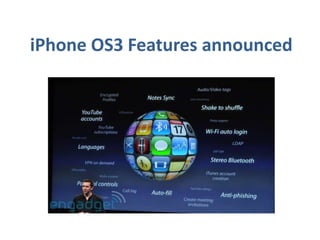 iPhone OS3 Features announced
 