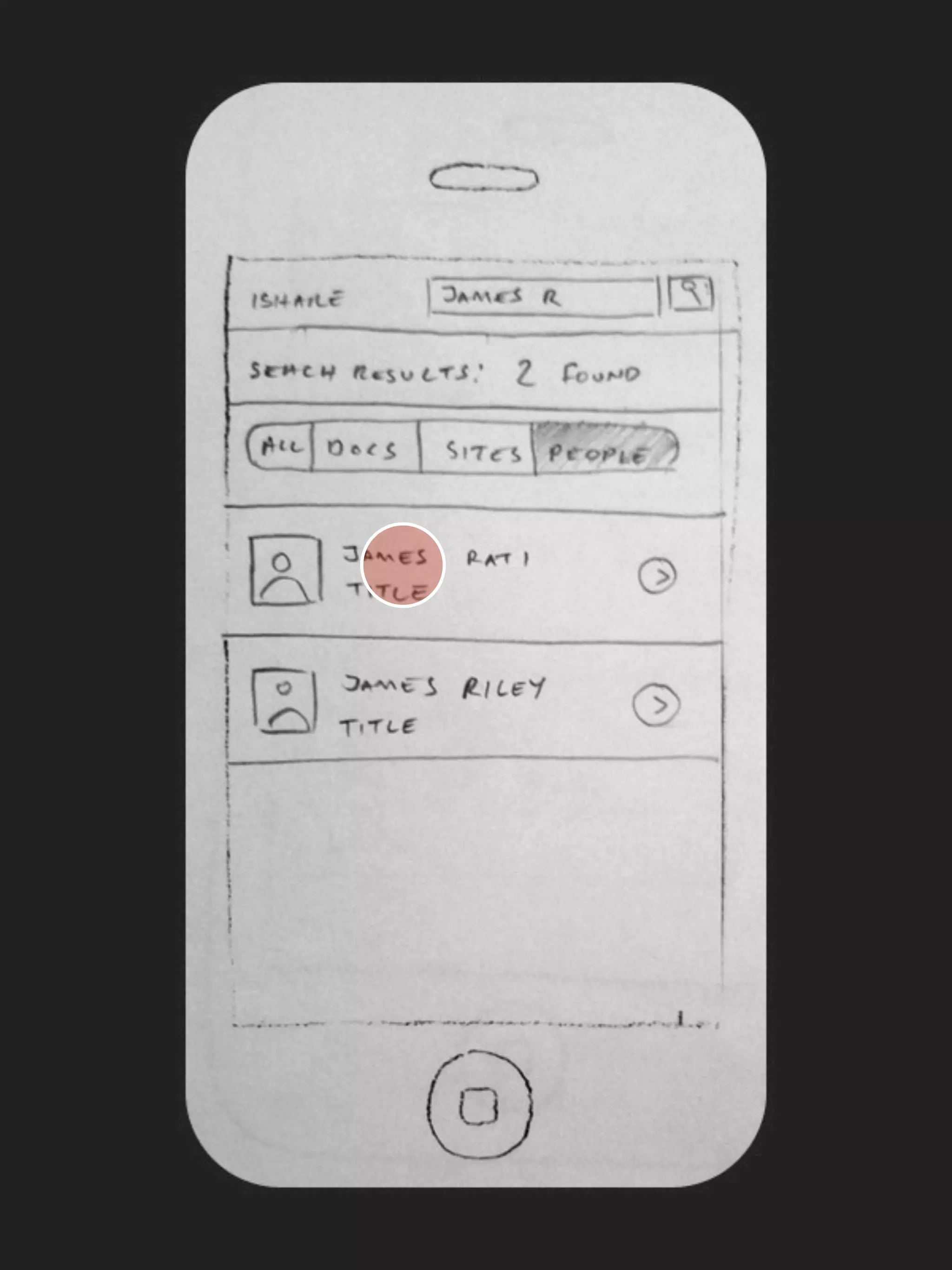 iPhone Paper Prototype - User Story Ten