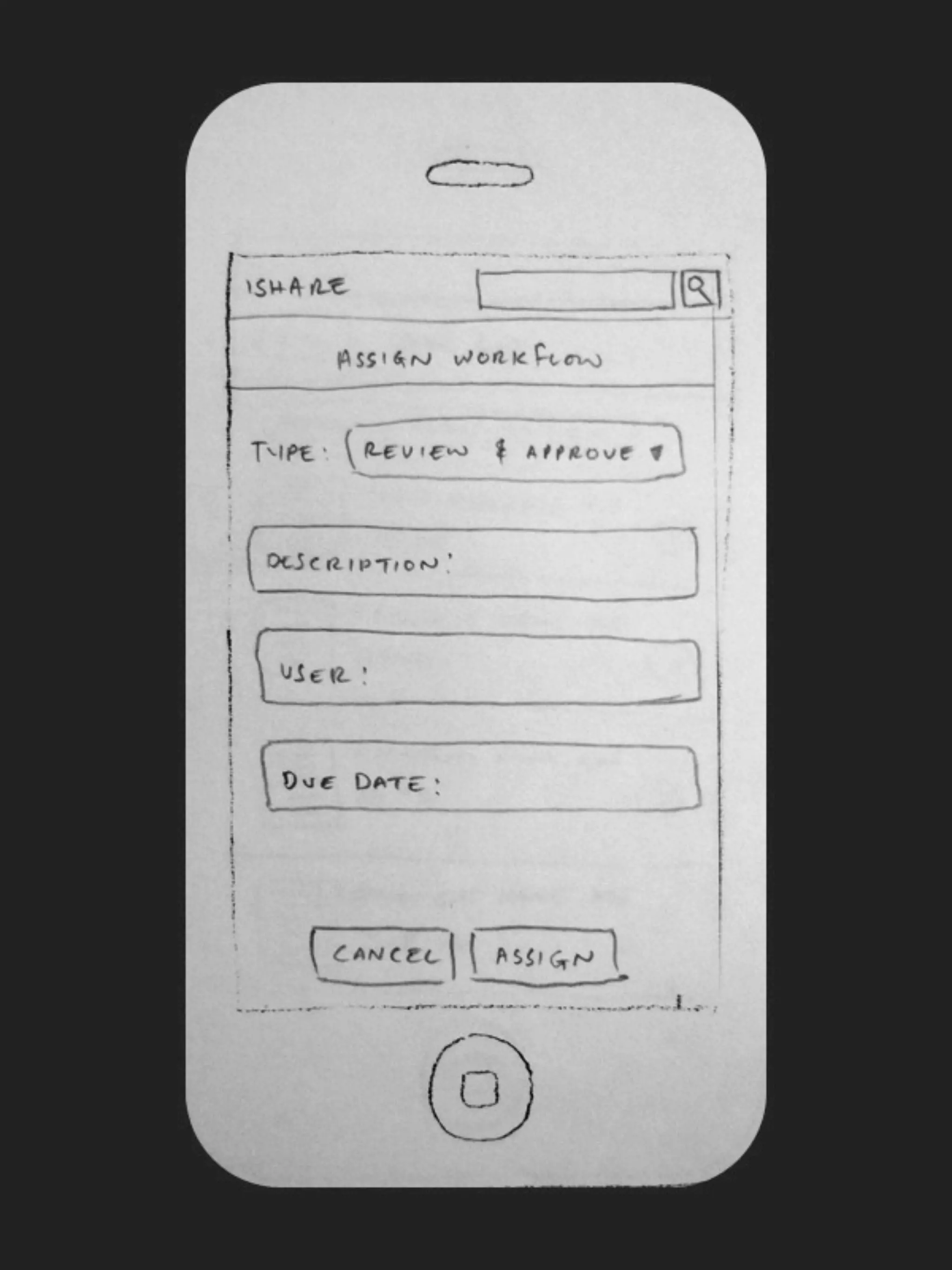 iPhone Paper Prototype - User Story Five