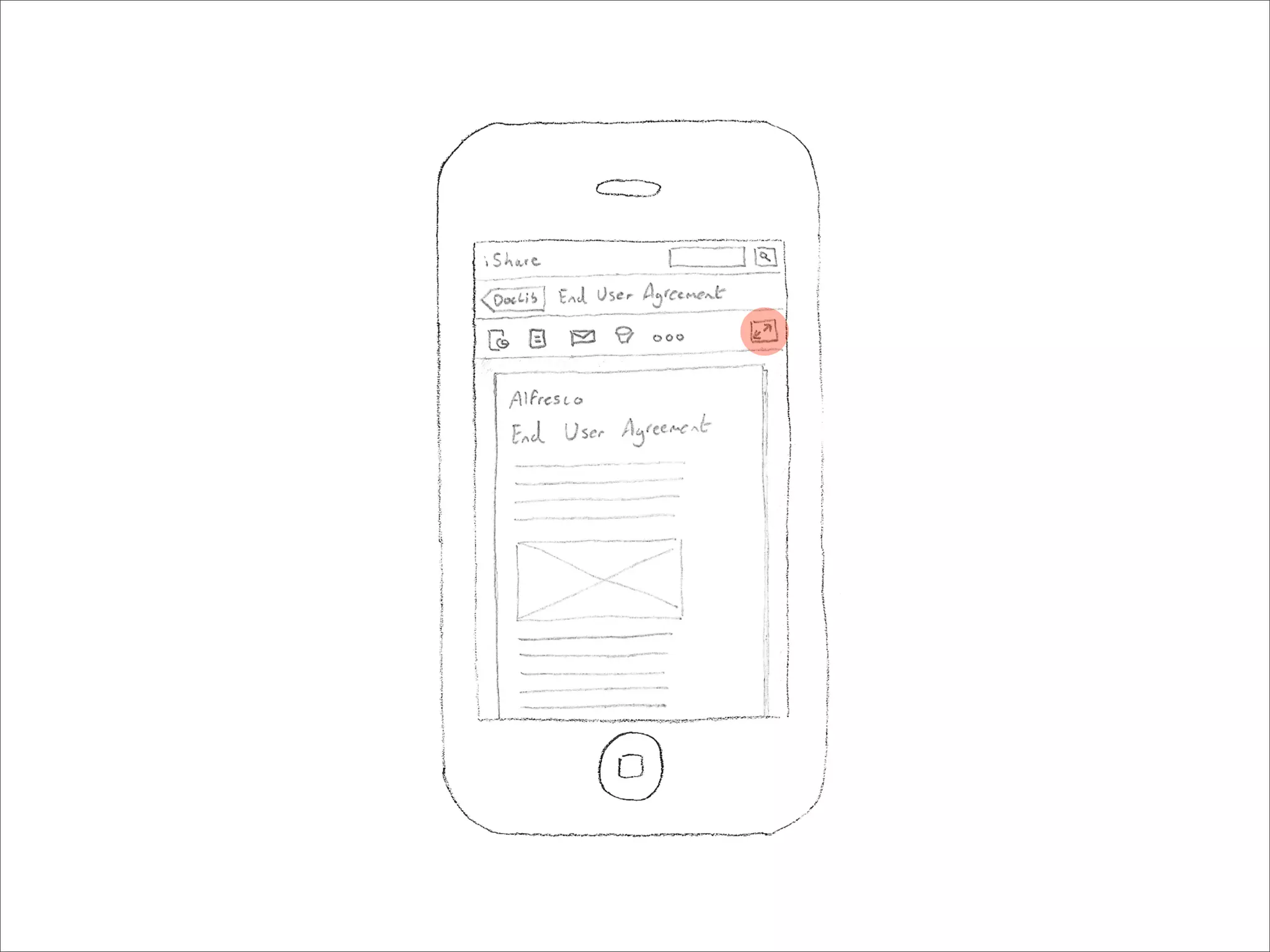 iPhone UI Paper Prototype - User Story One