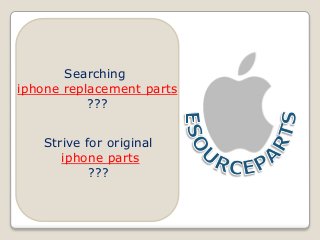 Searching
iphone replacement parts
???
Strive for original
iphone parts
???
 