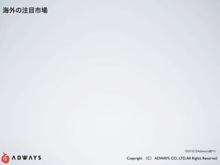 עĿг




                                         2012/2Adways{٣

          Copyright C ADWAYS CO., LTD. All Rights Reserved
 