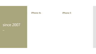 since 2007
_
iPhone 4s iPhone 5
 