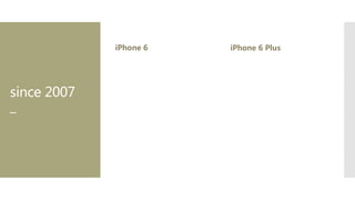 since 2007
_
iPhone 6 iPhone 6 Plus
 
