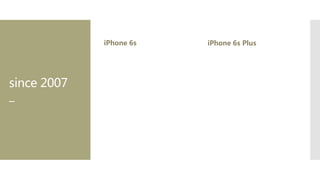 since 2007
_
iPhone 6s iPhone 6s Plus
 