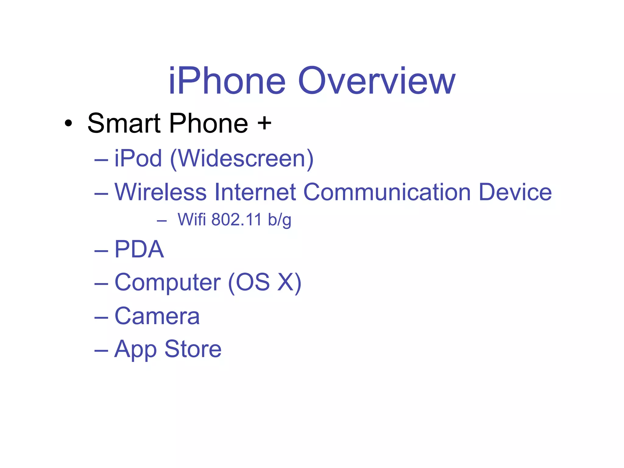 Programing for the iPhone