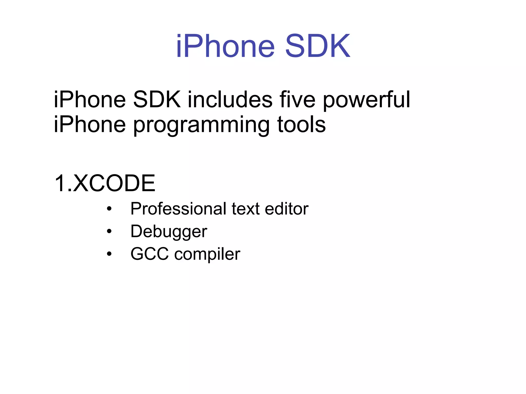 Programing for the iPhone