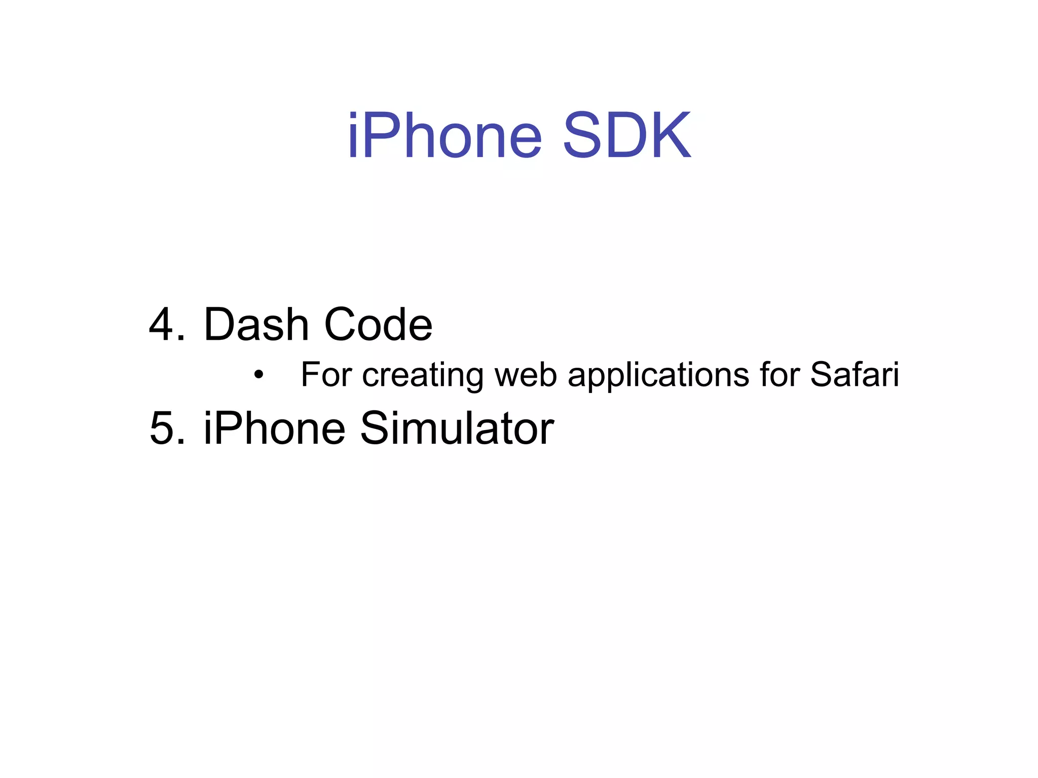 Programing for the iPhone
