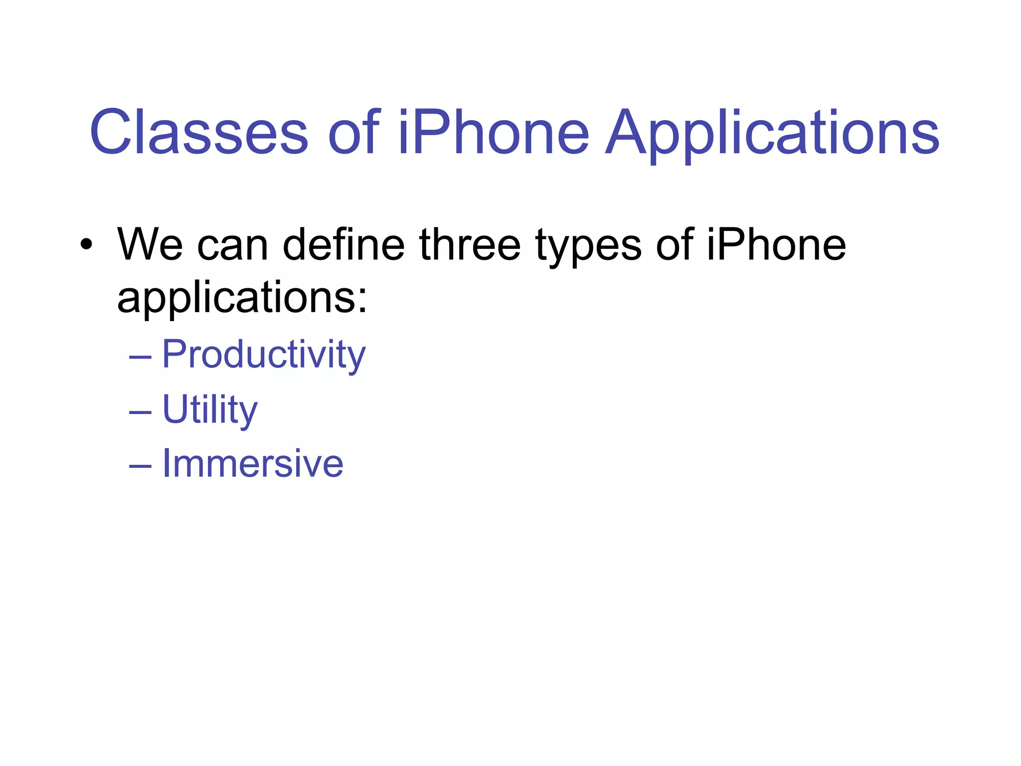 Programing for the iPhone