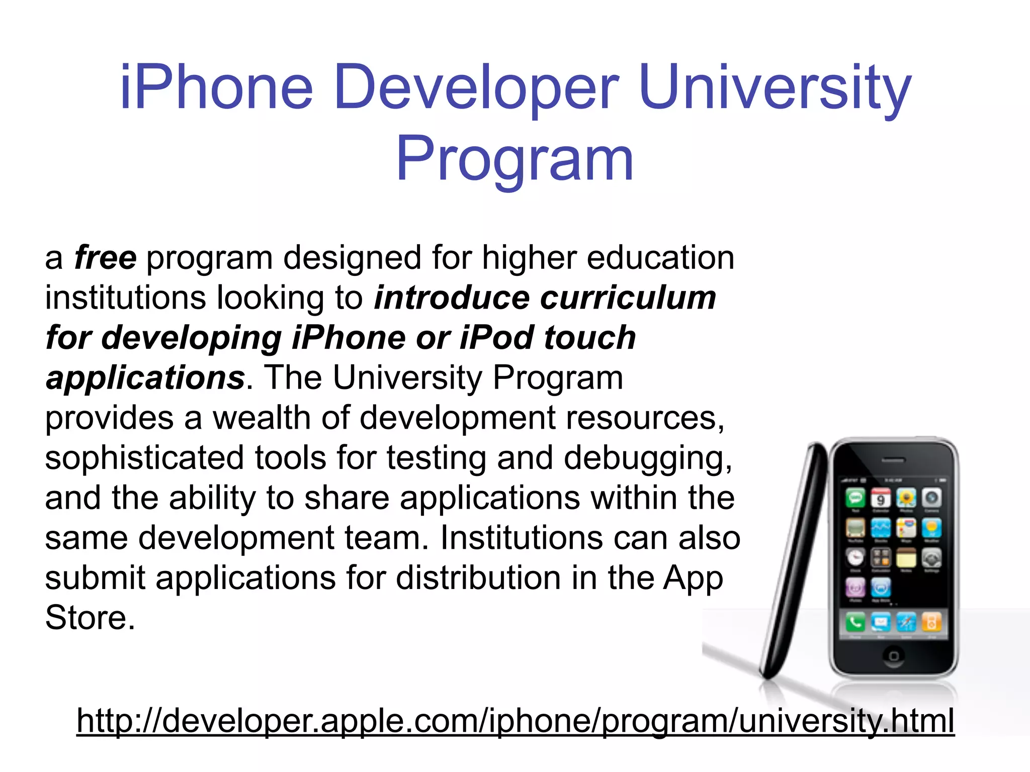 Programing for the iPhone