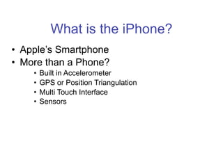 Programing for the iPhone