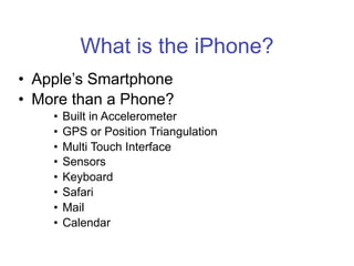 Programing for the iPhone