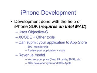 Programing for the iPhone