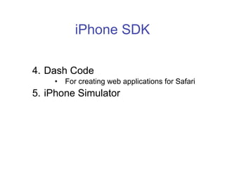 Programing for the iPhone