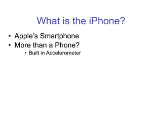 Programing for the iPhone