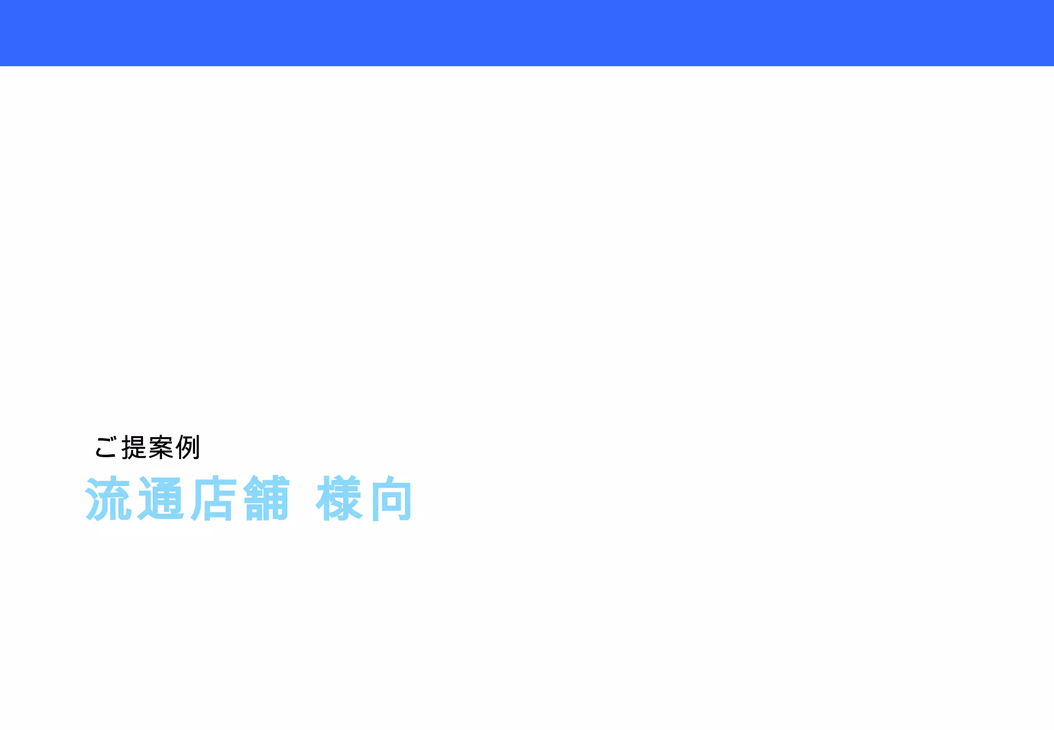 流通店舗 様向 ご提案例 