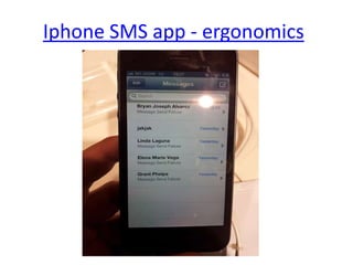 Iphone SMS app - ergonomics
 