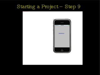 Starting a Project – Step 9 