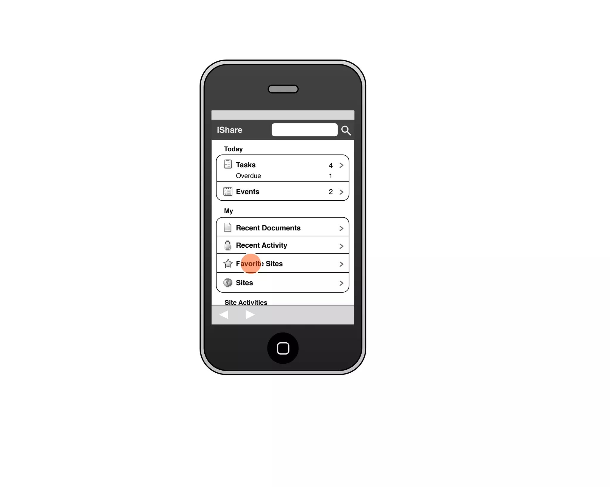 Share for iPhone UI Wireframes - Creating a Wiki Page from a Site