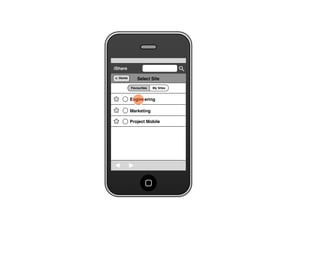 Share for iPhone UI Wireframes - Creating a Wiki Page from a Site