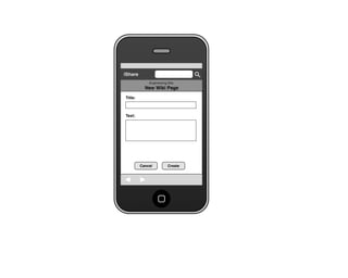 Share for iPhone UI Wireframes - Creating a Wiki Page from a Site
