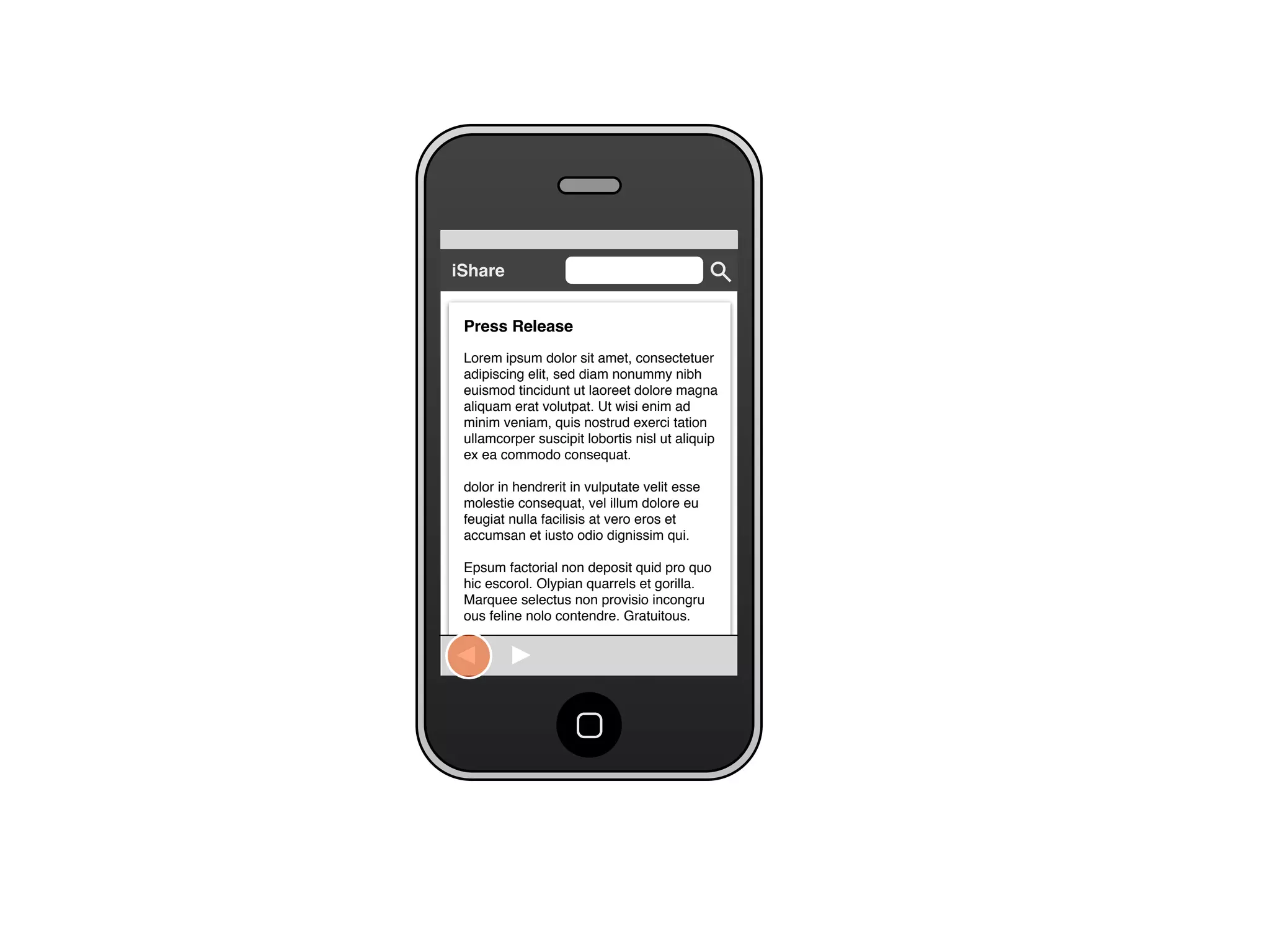 Share for iPhone UI Wireframes - User Story Five