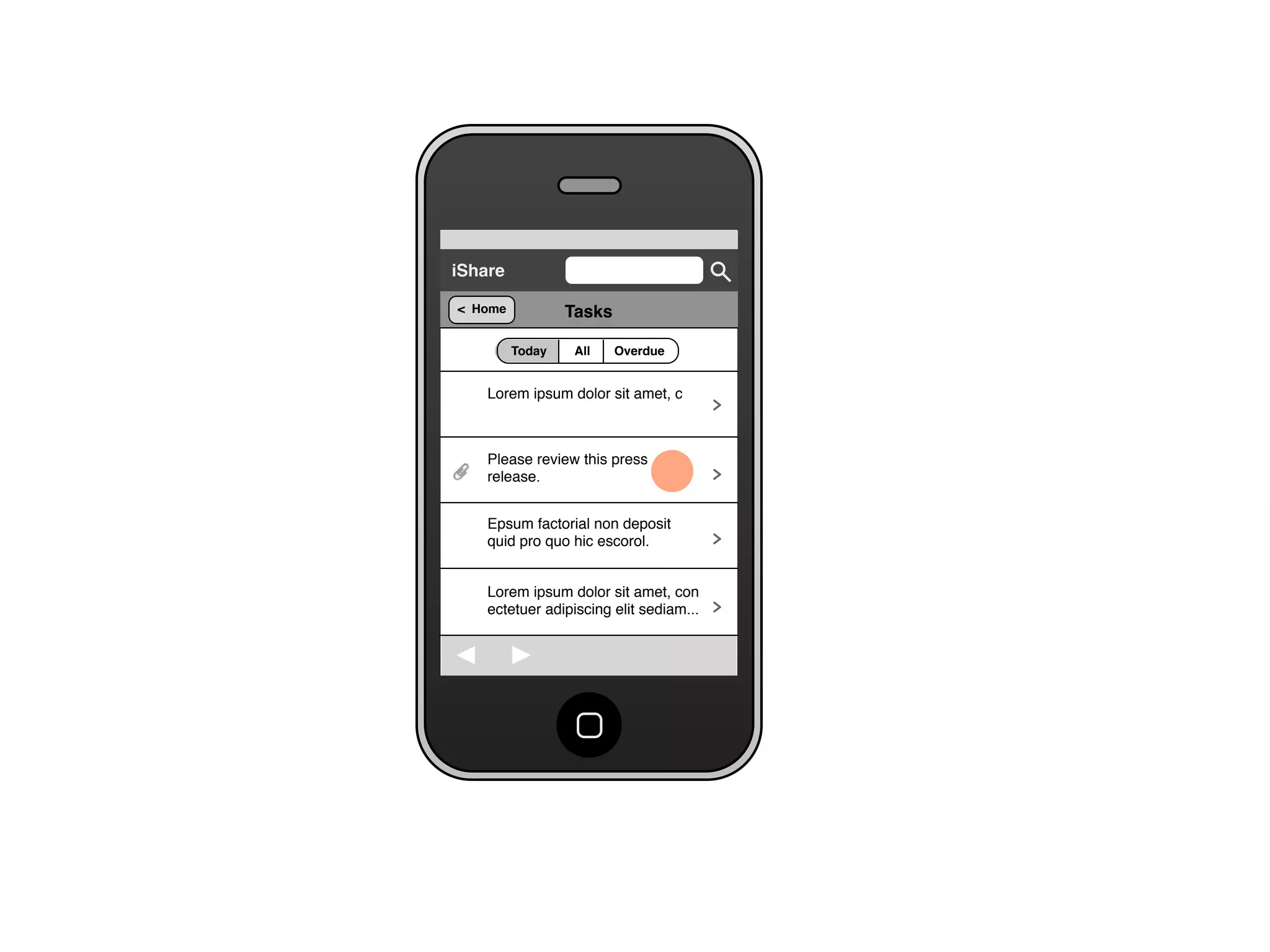 Share for iPhone UI Wireframes - User Story Six