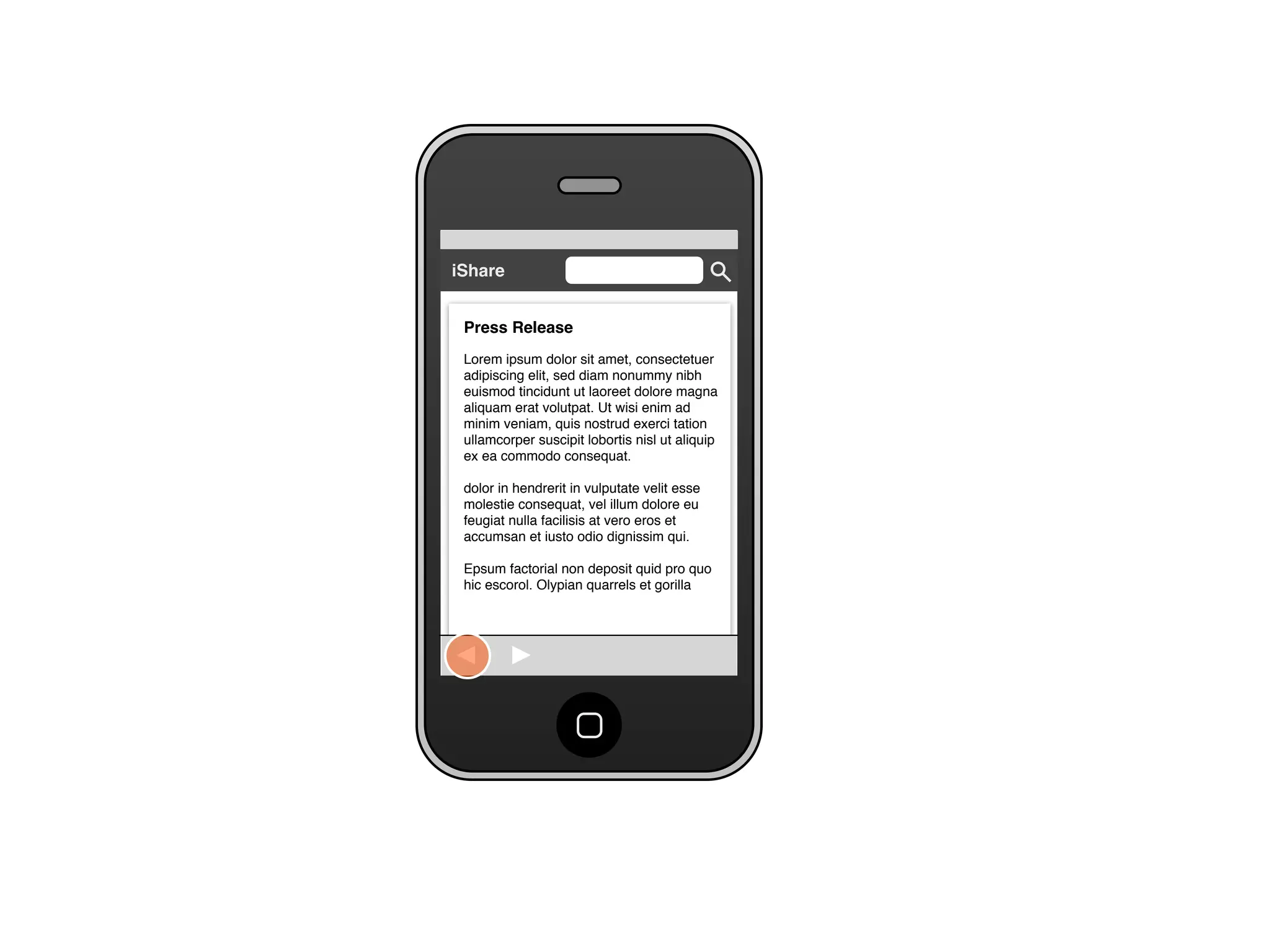 Share for iPhone UI Wireframes - User Story Six