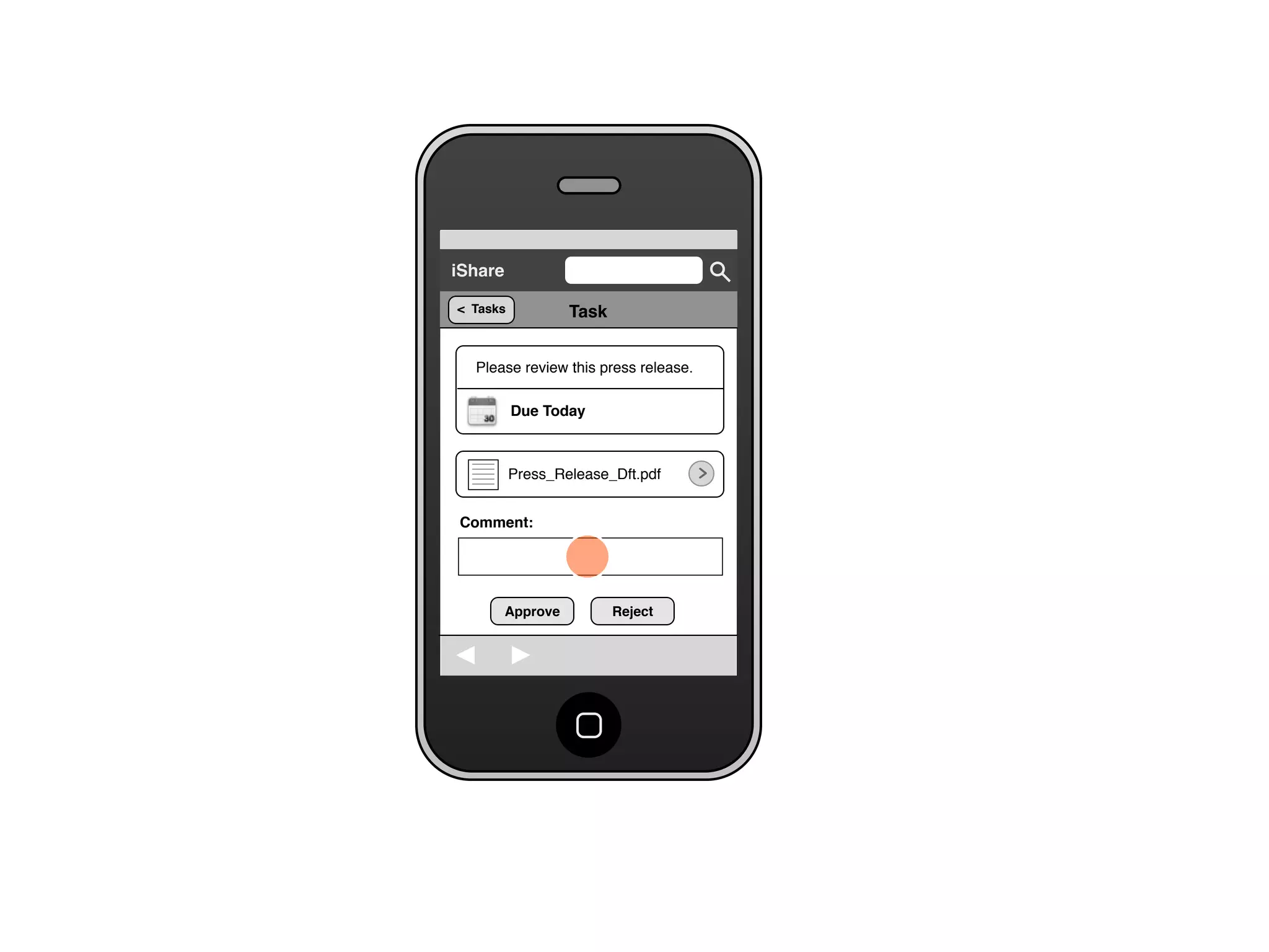 Share for iPhone UI Wireframes - User Story Six