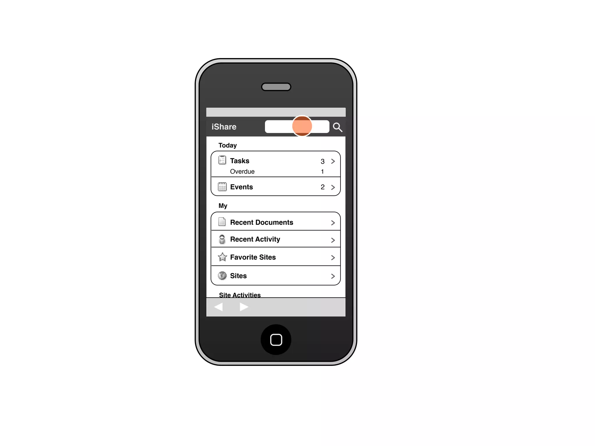 Share for iPhone UI Wireframes - User Story Ten