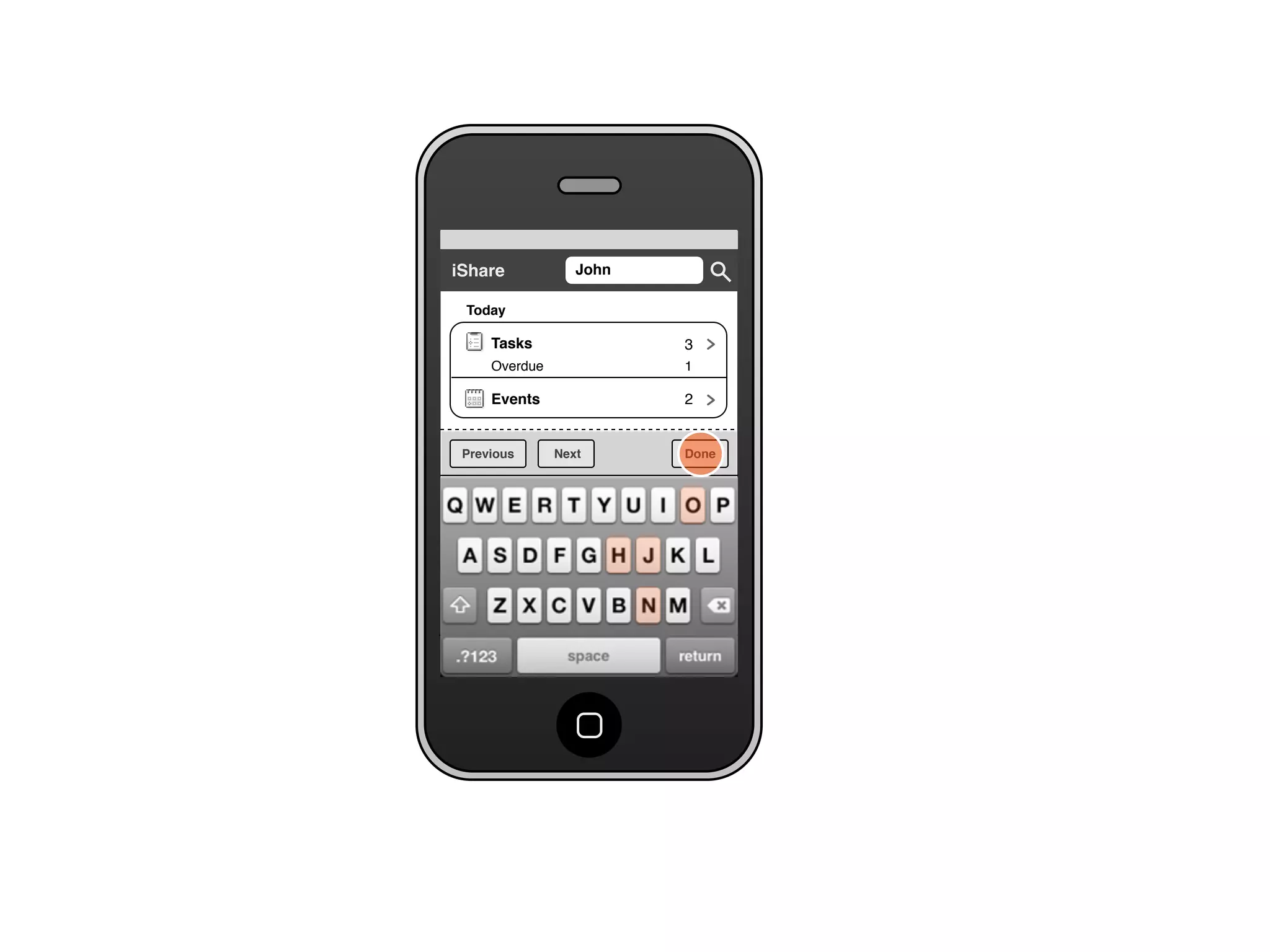 Share for iPhone UI Wireframes - User Story Ten