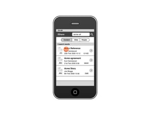 Share for iPhone UI Wireframes - User Story Two - Search for Document