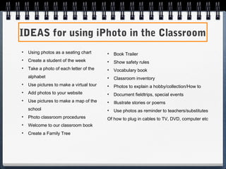 iPhoto in the classroom Part II