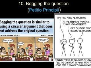 10.
10. Begging the question
(Petitio Principii)
 